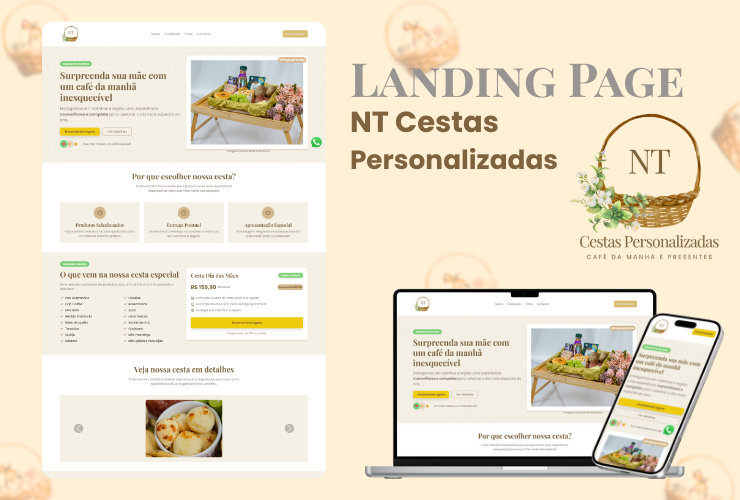 Landing Page para NT Cestas Personalizadas